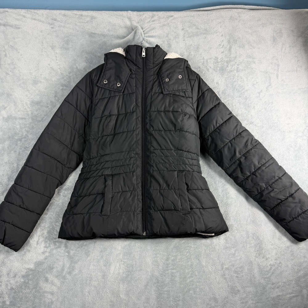 Calia Womens XL Black Performance Puffer Jacket Quilted Utility Gorpcore Active
